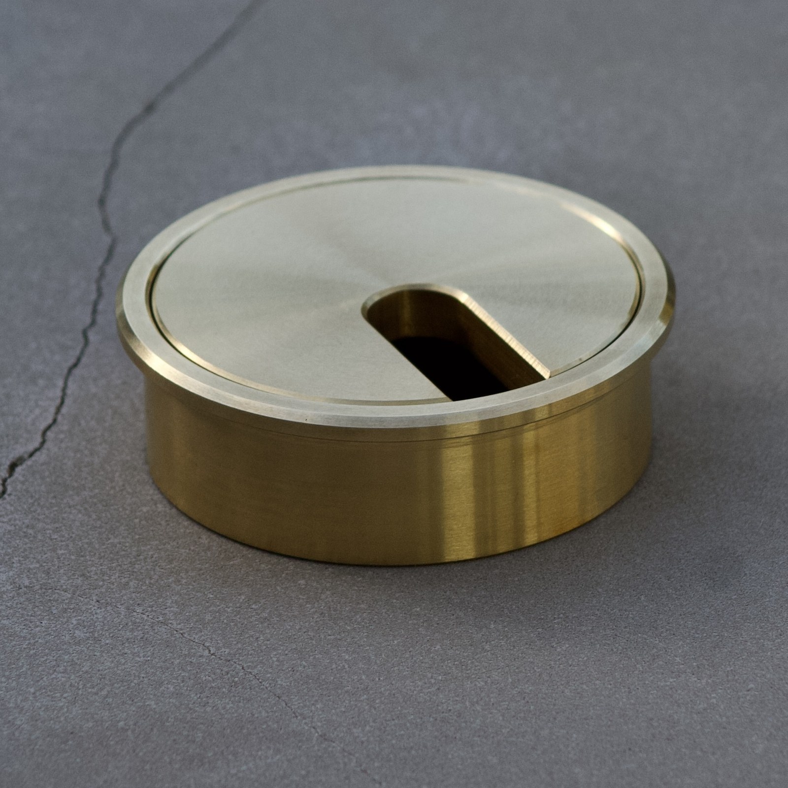 Solid brass 60mm cable entry grommet — square product photo for search